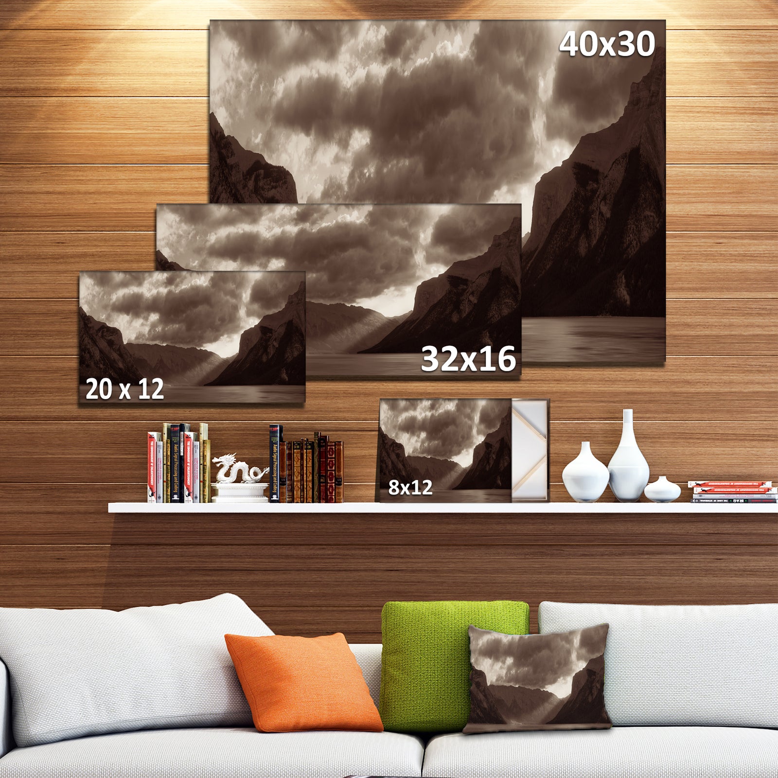 Banff National Park Panoramic View - Landscape Art Canvas Print