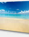 Sand of Beach in Calm Caribbean Shore - Modern Seascape Canvas Artwork