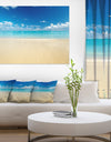 Sand of Beach in Calm Caribbean Shore - Modern Seascape Canvas Artwork