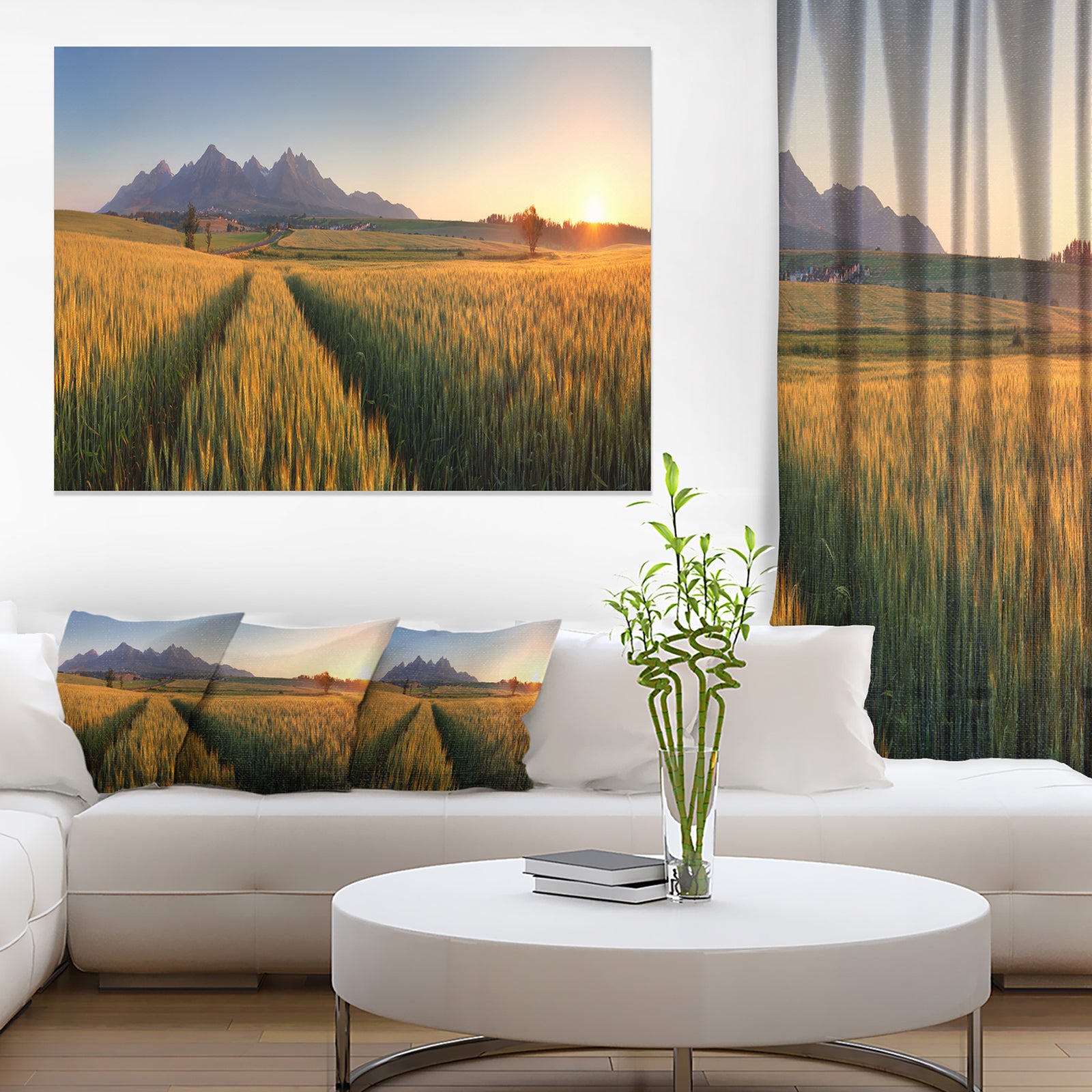 Summer Wheat Fields Slovakia - Landscape Artwork Canvas