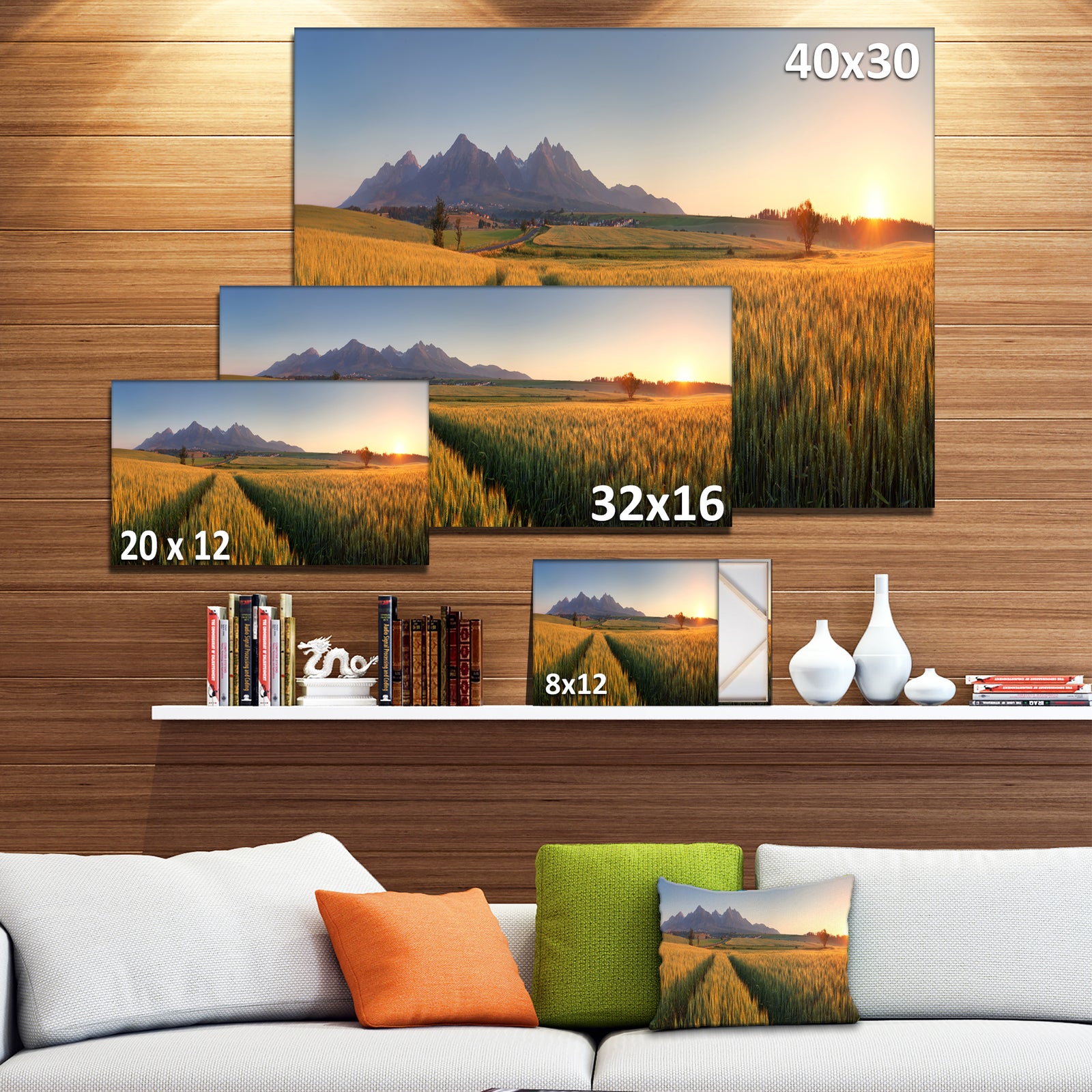 Summer Wheat Fields Slovakia - Landscape Artwork Canvas