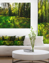 Green Forest Sunset Panorama - Landscape Artwork Canvas