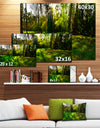 Green Forest Sunset Panorama - Landscape Artwork Canvas