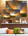 Majestic Sunset with Storm Clouds - Landscape Artwork Canvas