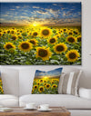 Field of Blooming Sunflowers - Large Flower Canvas Wall Art