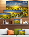 Field of Blooming Sunflowers - Large Flower Canvas Wall Art