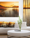 Calm Evening with Lake and Mountains - Landscape Artwork Canvas