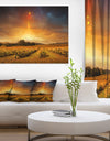 Yellow Autumn Vineyard Sunset - Landscape Artwork Canvas