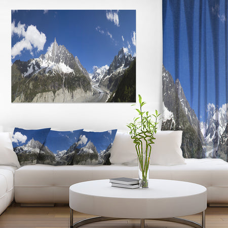 Glacier nearby Chamonix Panorama - Landscape Artwork Canvas