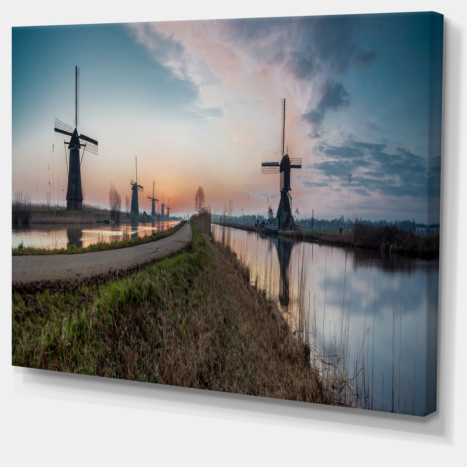 Kinderijk Holland Panorama - Landscape Artwork Canvas