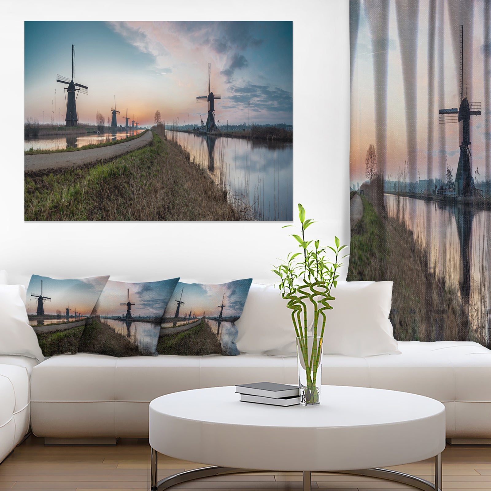 Kinderijk Holland Panorama - Landscape Artwork Canvas