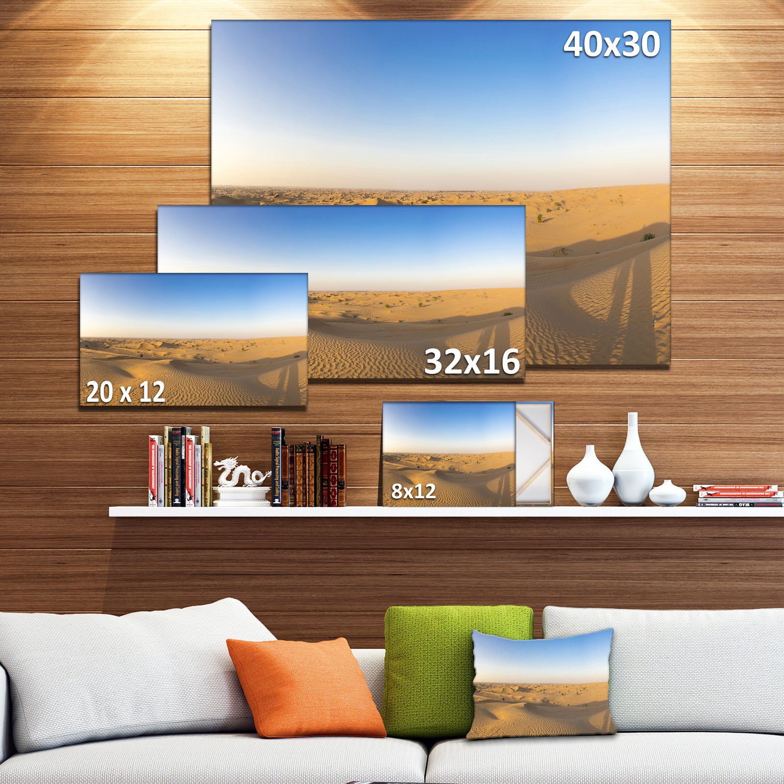 Sand Dunes Desert in Dubai - Landscape Artwork Canvas