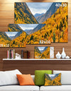 Yellow Autumn Foliage Over Hills - Landscape Artwork Canvas