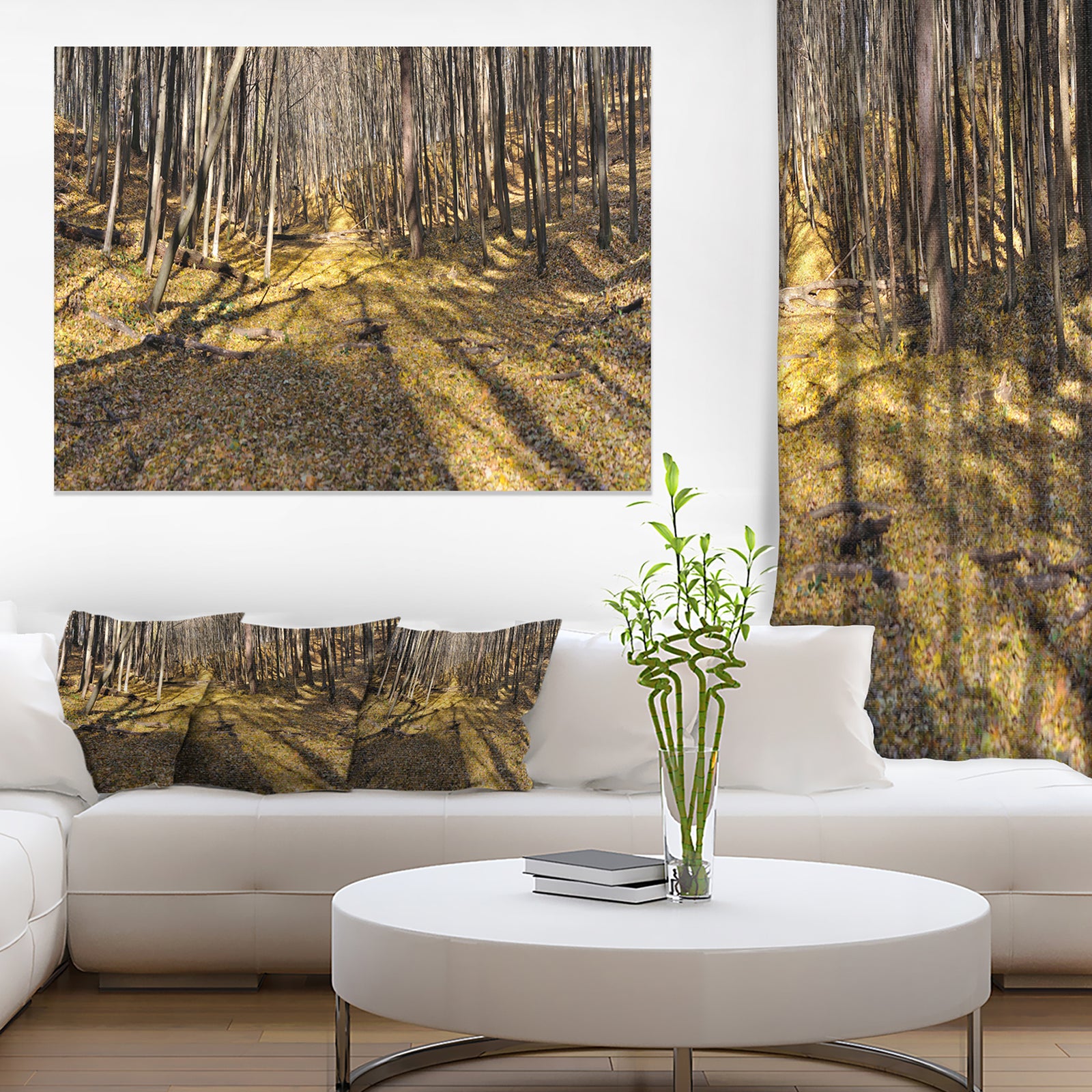 Majestic Autumn Forest Panorama - Landscape Artwork Canvas