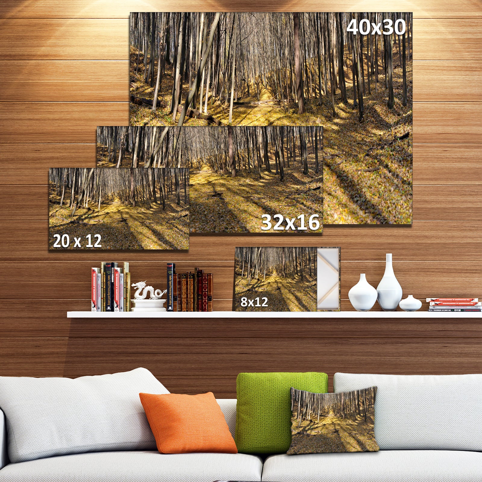 Majestic Autumn Forest Panorama - Landscape Artwork Canvas
