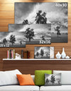 Three Trees in Front of Mountains - Landscape Artwork Canvas