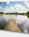 Pier into Sea Bavaria Panorama - Large Seascape Art Canvas Print