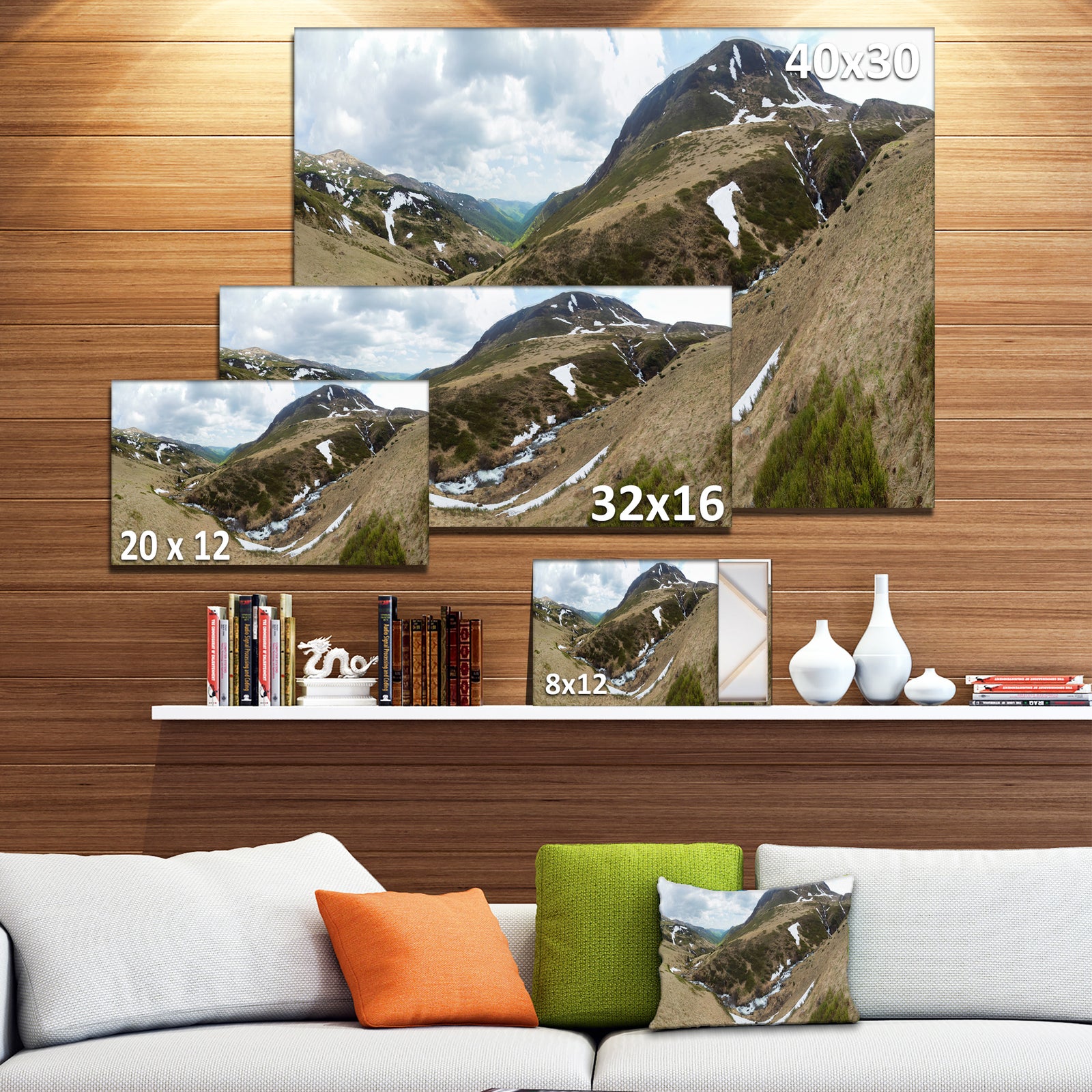 Wild Sprint Mountain Panorama - Landscape Artwork Canvas