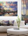 Fabulous Paris City Watercolor - Large Photography Canvas Art