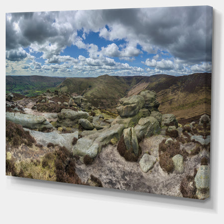 Clouds and Stones under Wild Clouds - Landscape Artwork Canvas
