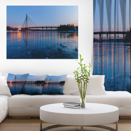 Moscow Bridge in Kiev Panorama - Cityscape Artwork Canvas