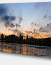 Sunset with Clouds in Kiev Panorama - Cityscape Artwork Canvas