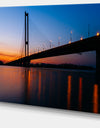 Southern Bridge Panorama in Kiev - Cityscape Artwork Canvas