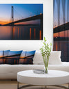 Southern Bridge Panorama in Kiev - Cityscape Artwork Canvas