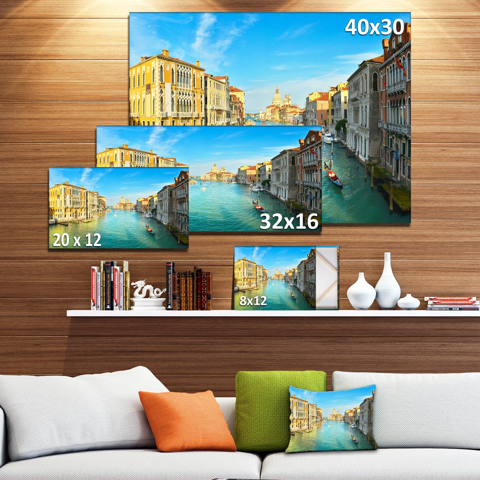 Vibrant Evening Venice Italy - Cityscape Artwork Canvas