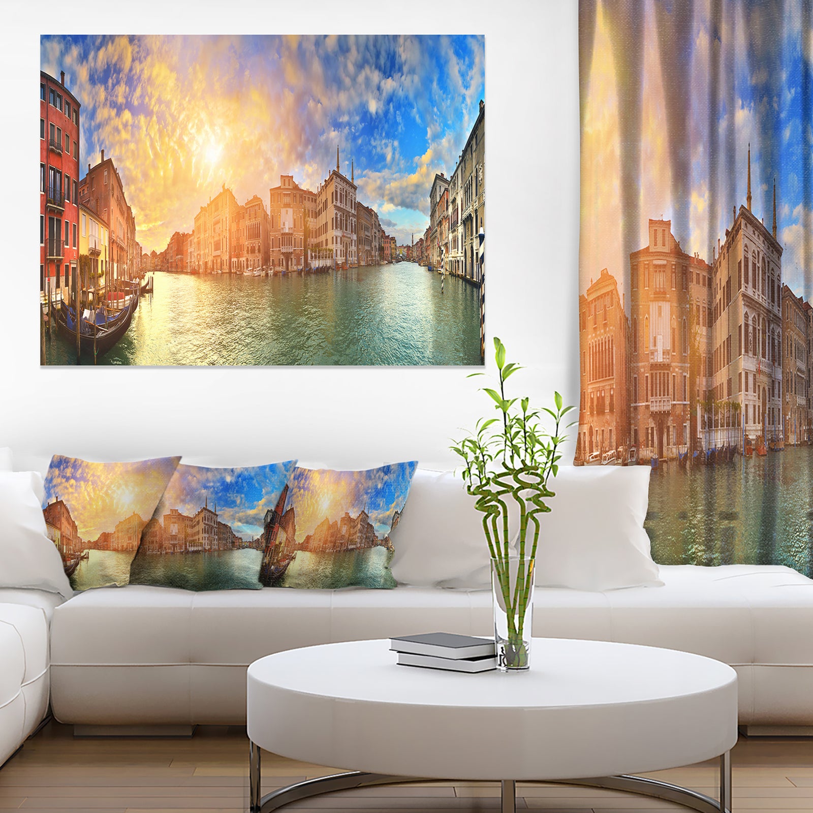 Grand Canal Venice Panorama - Cityscape Artwork Canvas