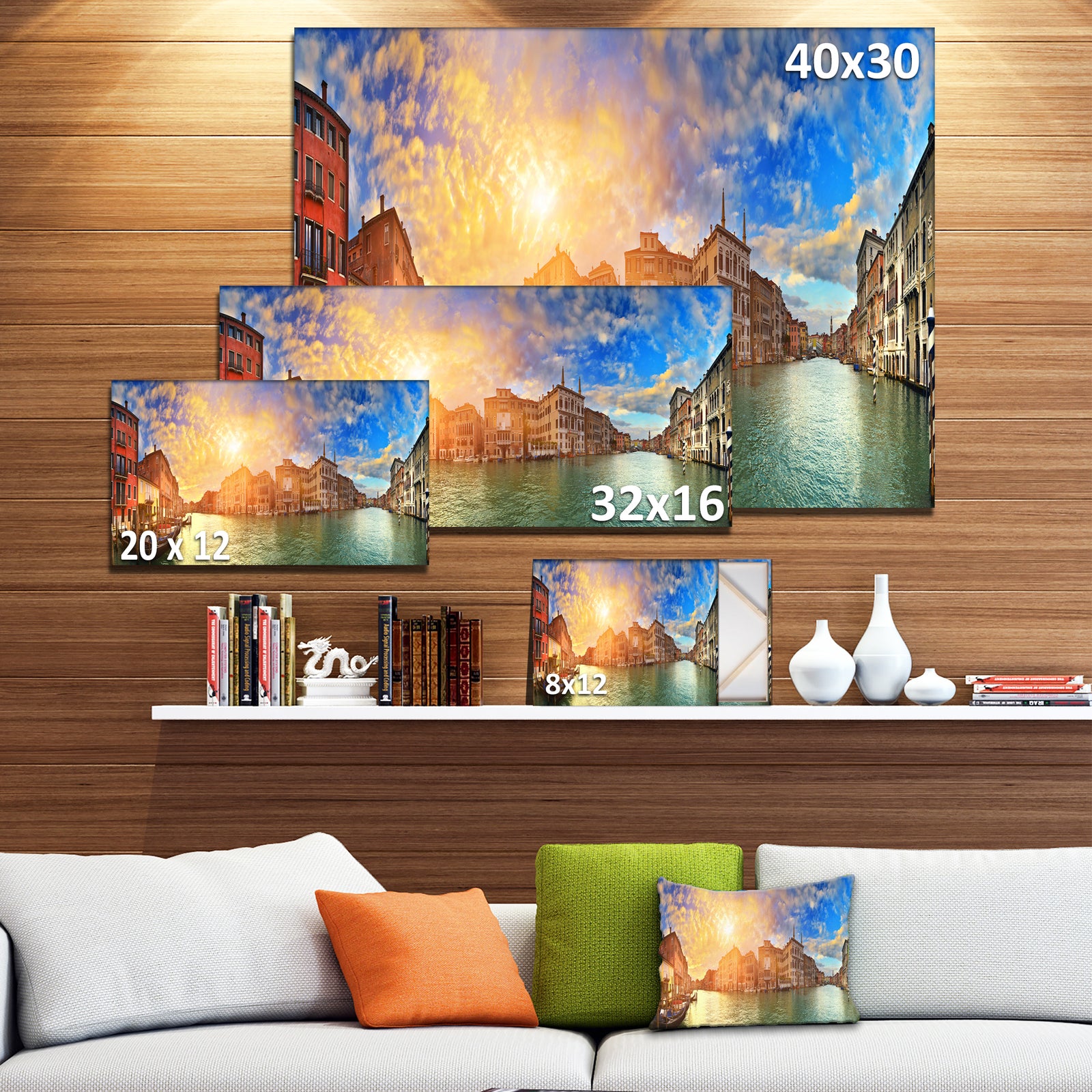 Grand Canal Venice Panorama - Cityscape Artwork Canvas