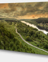 Road along the Nemunas in Green - Landscape Artwork Canvas