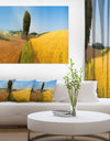 Tuscany Wheat Field Hill Panorama - Landscape Artwork Canvas