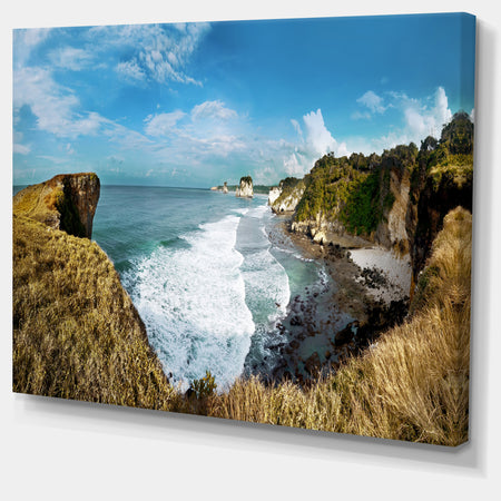 Rocky Beach on the Sumba Island - Large Seascape Art Canvas Print