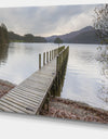 Wooden Jetty on Lake District - Wooden Sea Bridge Canvas Wall Art