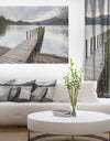 Wooden Jetty on Lake District - Wooden Sea Bridge Canvas Wall Art