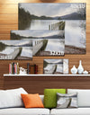 Wooden Jetty on Lake District - Wooden Sea Bridge Canvas Wall Art