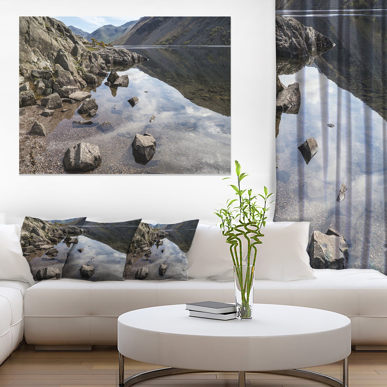 Stunning Wast Water Reflection - Landscape Artwork Canvas