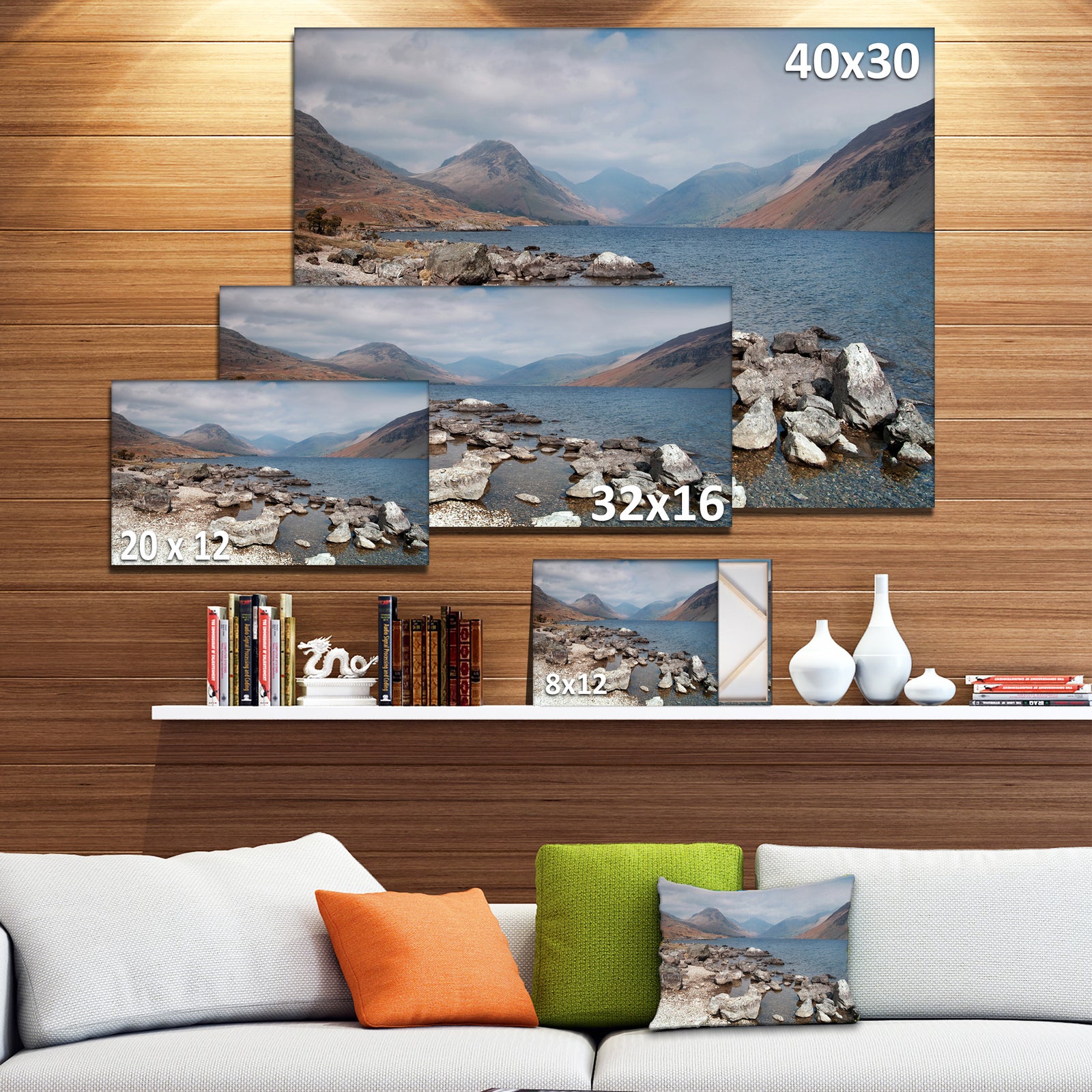 Rocky Wast Water in Lake District - Landscape Artwork Canvas