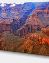 Blue and Red Grand Canyon View - Landscape Artwork Canvas