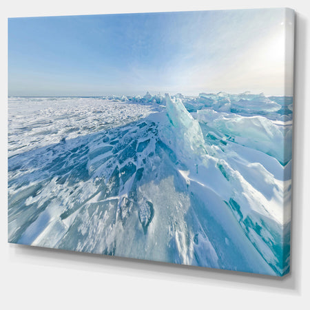 Ice Hummocks in Lake Baikal Siberia - Landscape Artwork Canvas