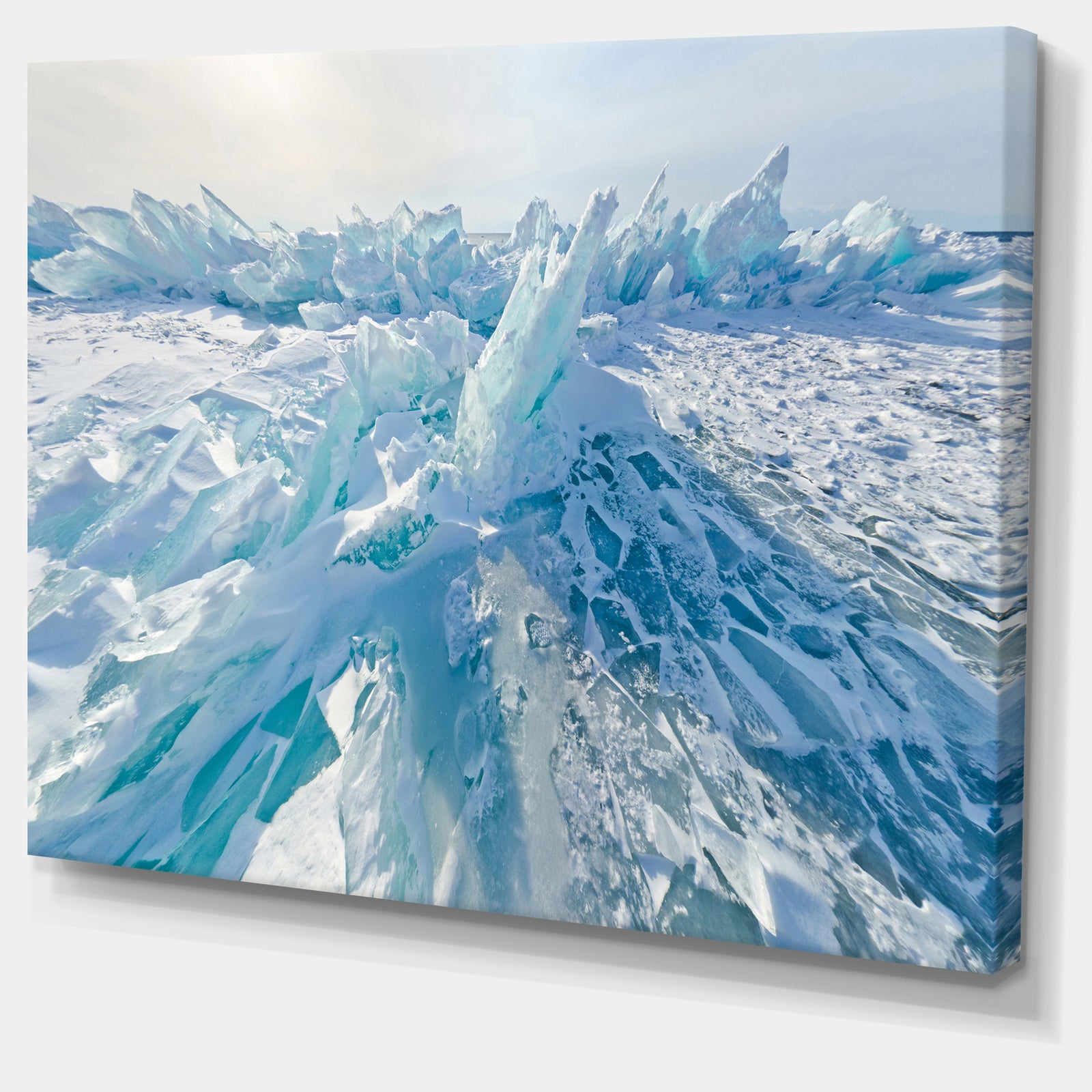 Blue Ice Hummocks in Siberia Lake Baikal - Landscape Artwork Canvas