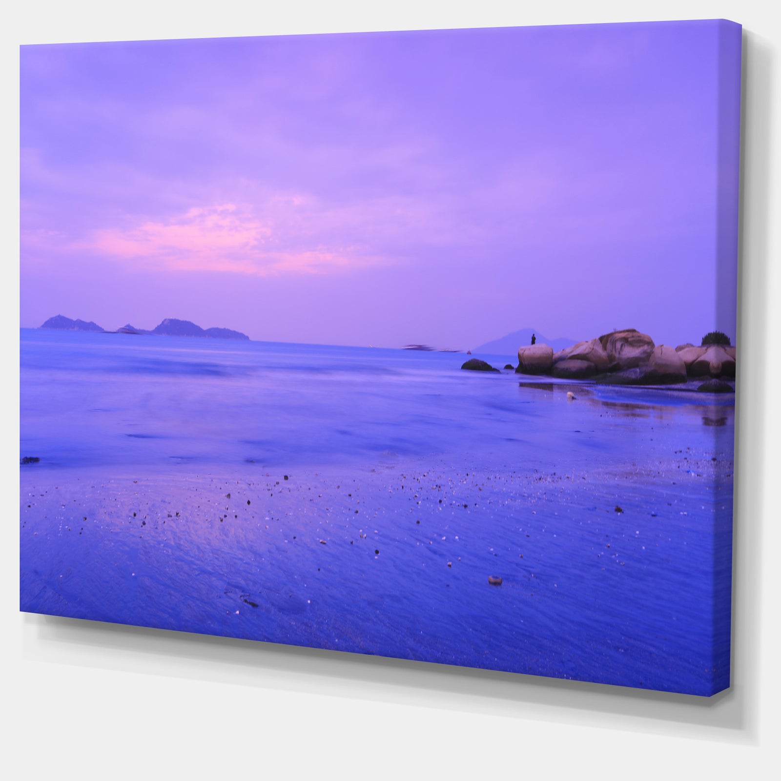 Blue Sunset at Lung Kwu Tan Coastline - Landscape Artwork Canvas