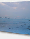 Light Blue Sunset at Lung Kwu Tan Beach - Landscape Artwork Canvas