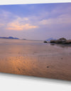 Yellowish Sunset at Lung Kwu Tan Coastline - Landscape Artwork Canvas