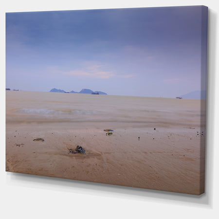 Soft Blue Sunset at Lung Kwu Tan Beach - Landscape Artwork Canvas
