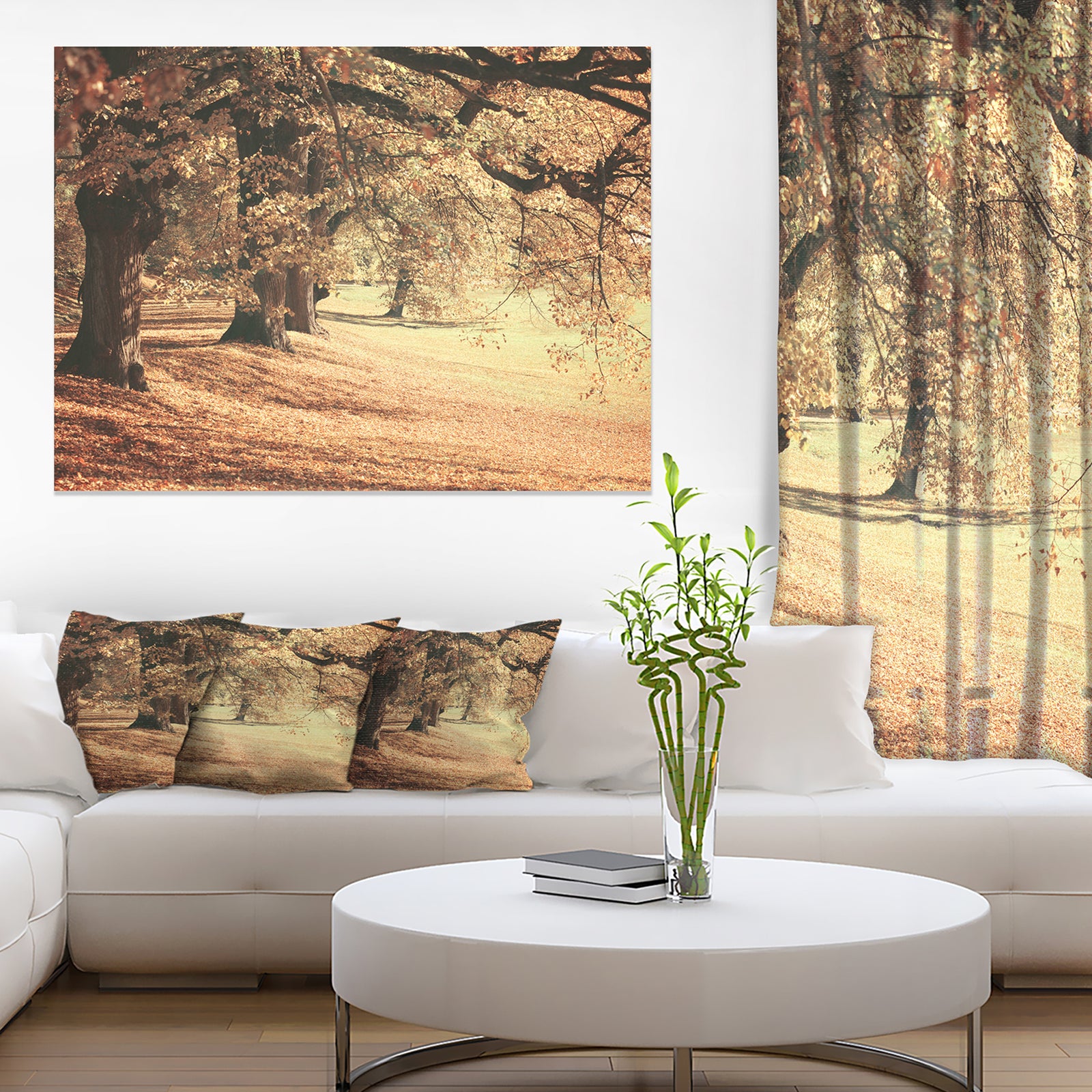 Dreamy Imagery of Autumn Forest - Modern Forest Canvas Art