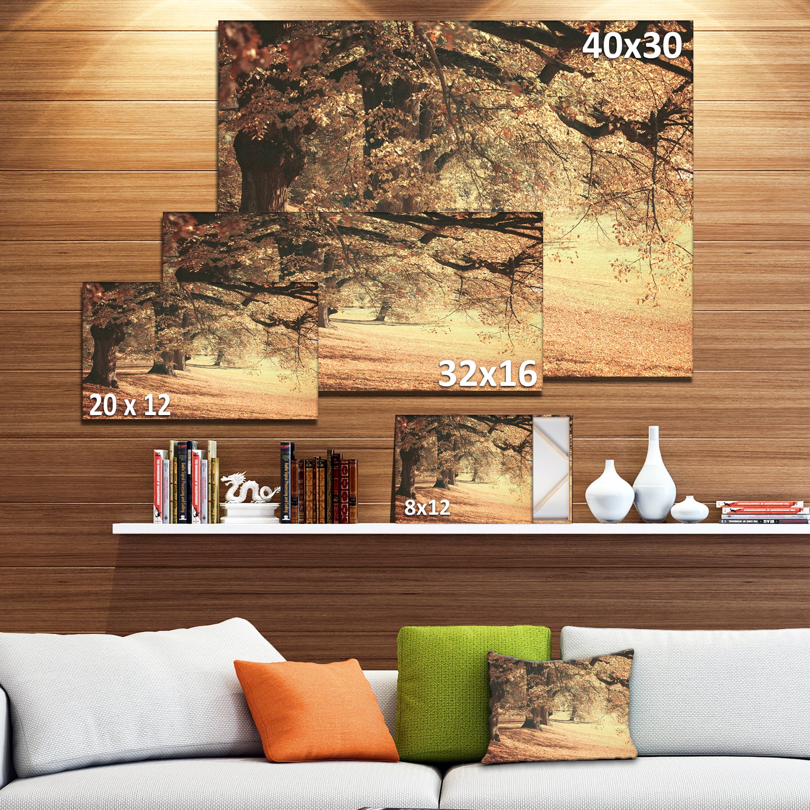 Dreamy Imagery of Autumn Forest - Modern Forest Canvas Art