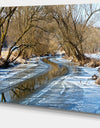 Blue Sunny Day in Winter Landscape - Landscape Artwork Canvas