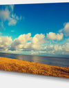 Deserted Brown Sea Coastline - Landscape Artwork Canvas